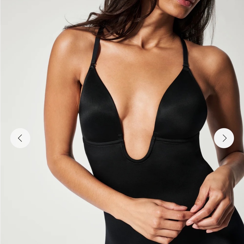 SPANX Suit Your Fancy Black Plunge Low-Back Bodysuit Convertible Straps XL NWT - Picture 4 of 13
